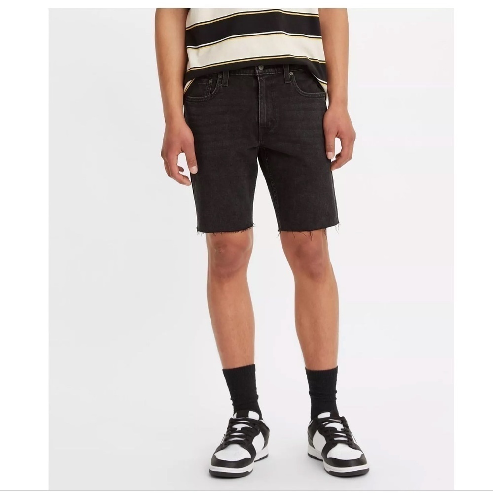 Levi’s 412 Slim Black Stretch Jean Shorts